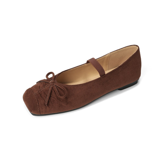 Damen Ballerinas mit dekorativem Riemen und komfortablem Faltendesign R&B