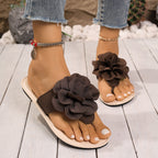 Damen Modische Slipper mit floraler Applikation R&B