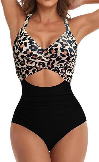 Damen Einteiliger Badeanzug mit elegantem Wickelschnitt R&B