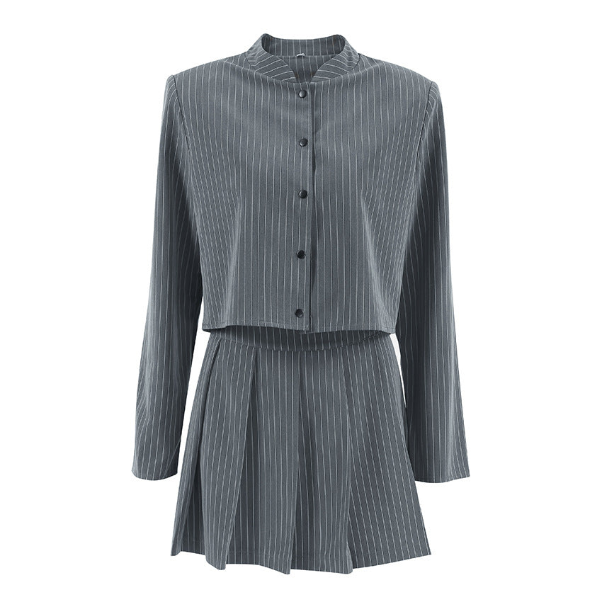 Damen Modischer Cropped Blazer mit klassischen Schultern R&B