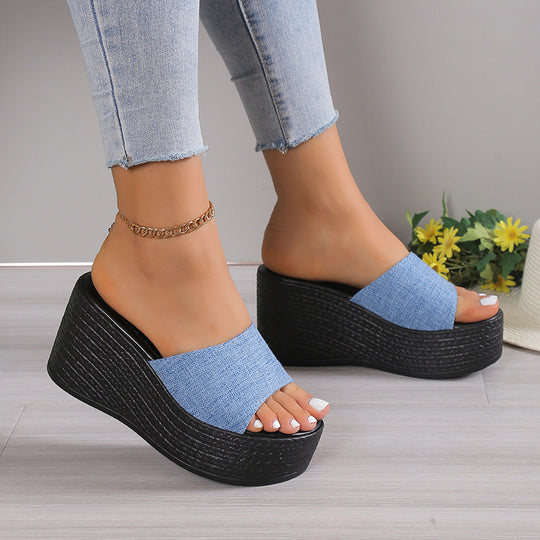 Damen Wedge-Sandaletten mit komfortabler Plattform und modischem Obermaterial R&B