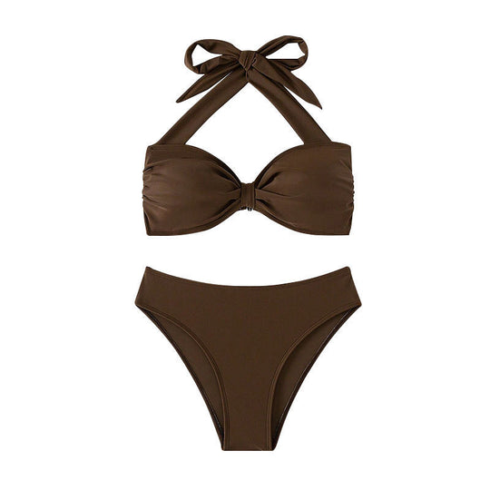 Damen Bandeau-Bikini mit eleganter Schleife R&B