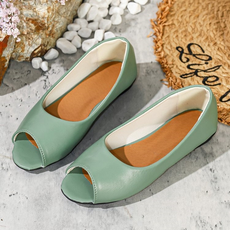 Damen Offene Ballerinas mit anatomischem Fußbett R&B