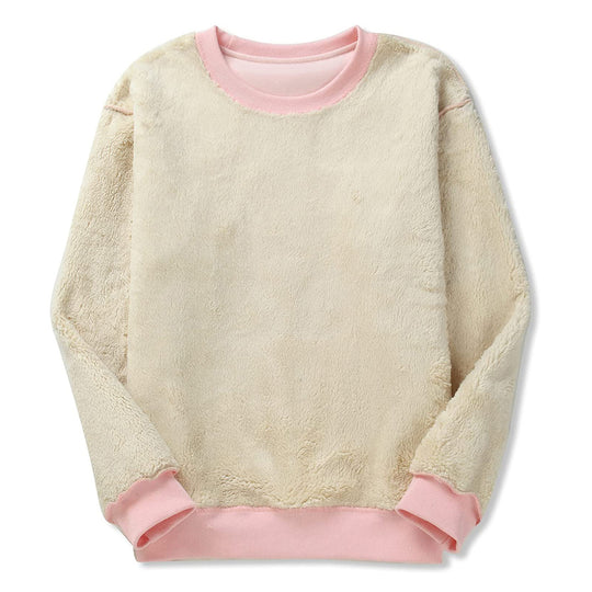Damen Kuscheliger Sweatshirt mit weichem Innenfutter und Rundhalsausschnitt R&B