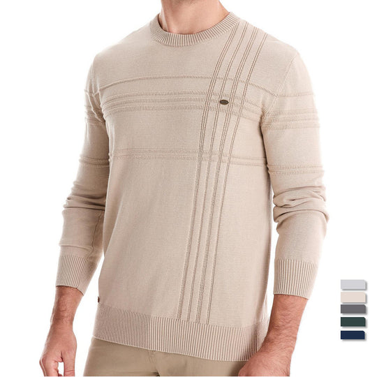 Herren Strickpullover mit modernem Strukturdesign und Komfortpassform R&B