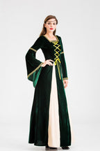 Damen historisches Märchenkleid mit langen Armen und dekorativer Schnürung R&B