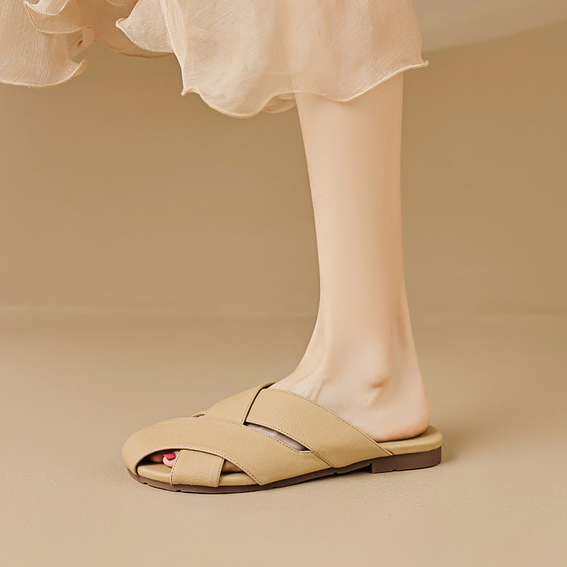 Damen elegante Clogs mit geschmackvollem Riemendesign