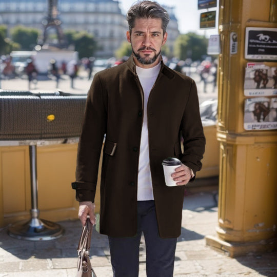 Herren modischer Freizeitmantel mit praktischen Taschen und elegantem Schnitt R&B