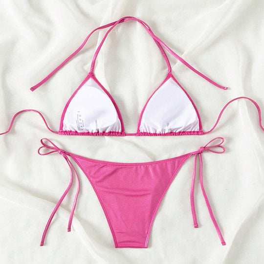 Damen Triangel-Bikini mit anpassbaren Bindebändern R&B
