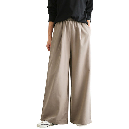 Damen Weite Sommerhose mit modischem Schnitt und hohem Bund R&B