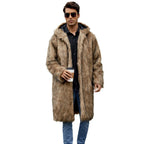 Herren Elegant gefütterter Mantel mit Kapuze R&B