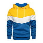 Herren modischer Kapuzenpullover mit geometrischem Farbdesign R&B