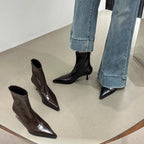 Damen elegante Stiefeletten mit spitzem Schnitt und raffiniertem Absatz R&B