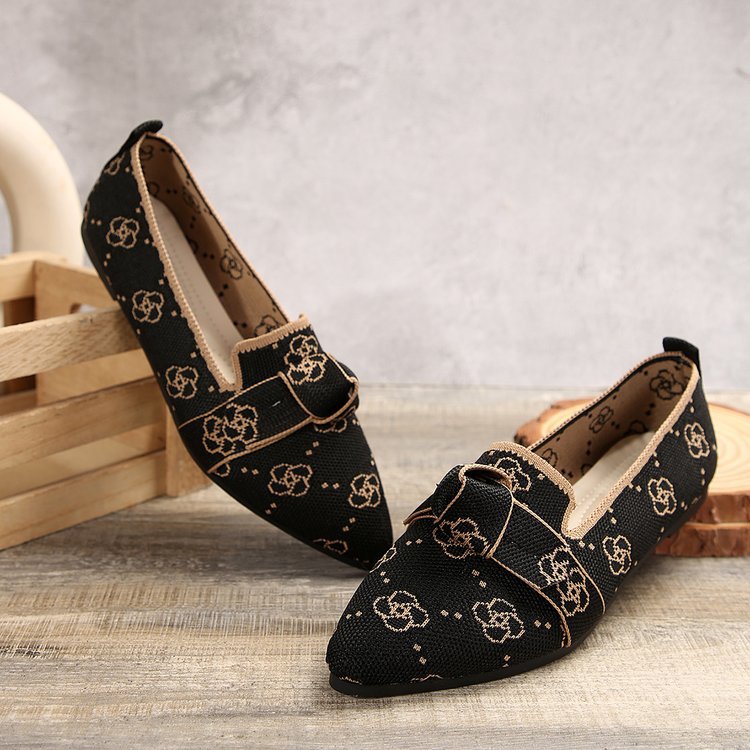 Damen Stilvolle und komfortable Ballerinas mit großem Schleifendetail R&B
