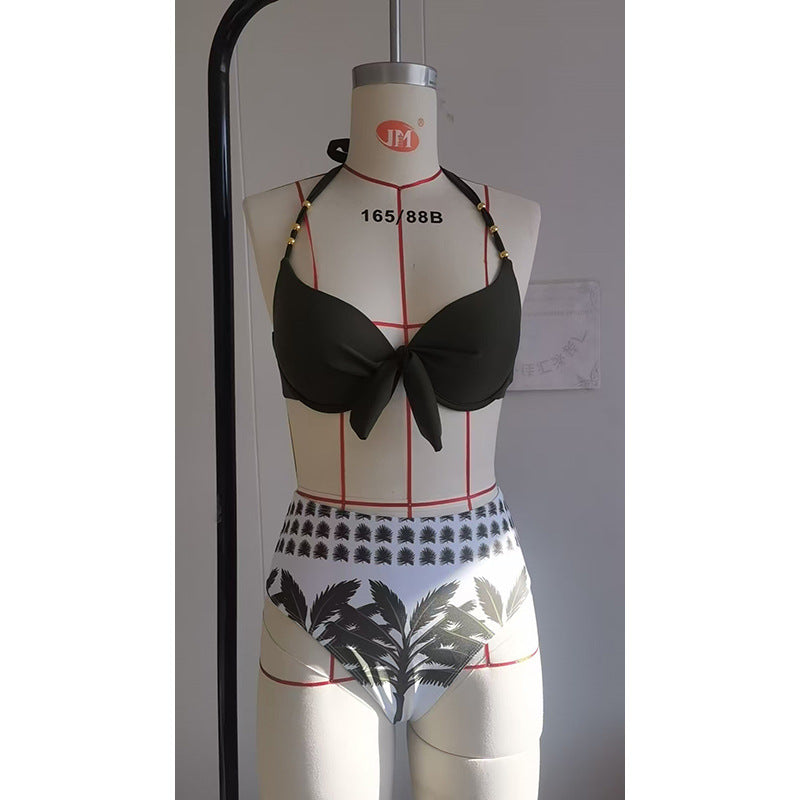 Damen Triangel-Bikini mit verstellbarem Halter und elegantem Knoten R&B