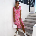 Damen Sommerliches Kleid mit wärmenden Trägern und Blumenmuster R&B