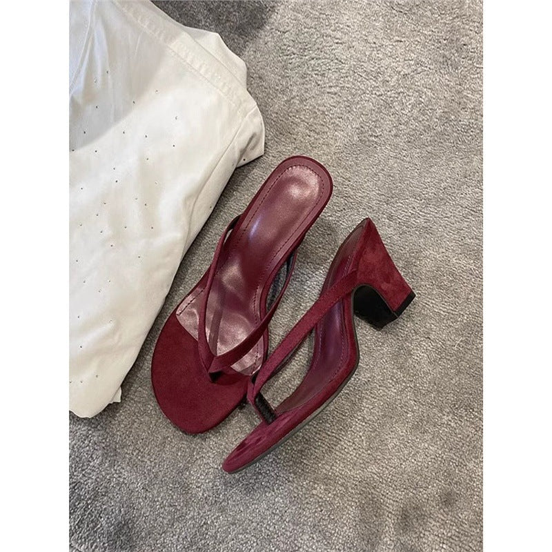 Damen elegante Zehentrenner Sandalen mit schickem Riemendesign R&B