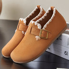 Damen Bequeme Hausschuhe mit dekorativem Riemen und weichem Innenfutter R&B