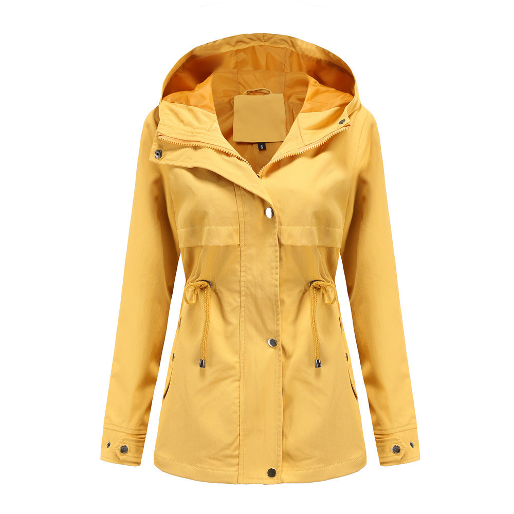 Damen funktionale Übergangsjacke mit verstellbarem Taillenbündchen