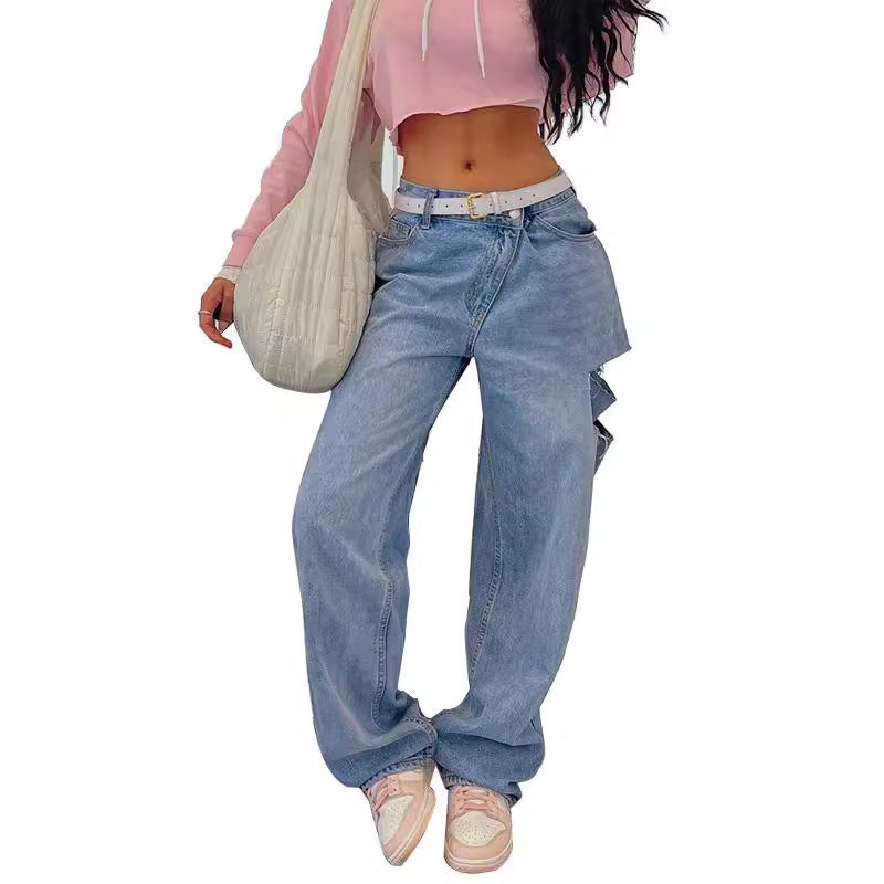 Damen lockere Jeans R&B