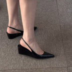 Damen elegante Slingback-Wedges R&B