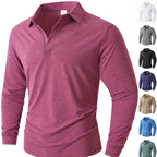 Herren Langarm Poloshirt mit modernem Schnitt R&B