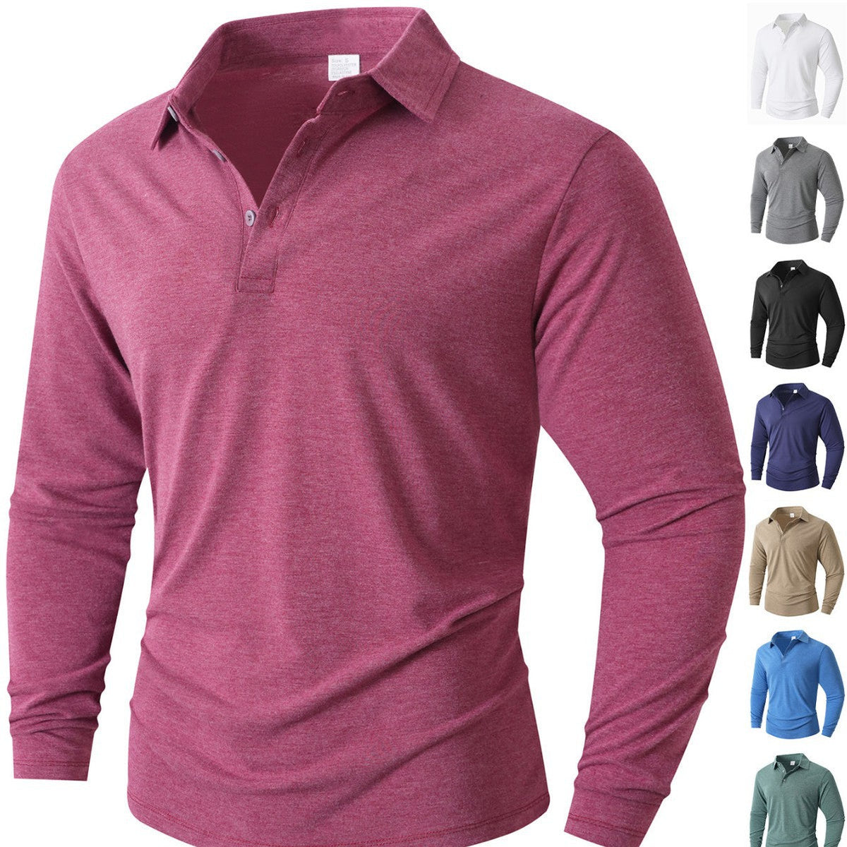 Herren Langarm Poloshirt mit modernem Schnitt R&B