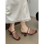 Damen Mules mit modernem Netzdesign R&B