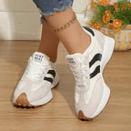 Damen Sportliche Retro Sneakers mit rutschfester Laufsohle R&B