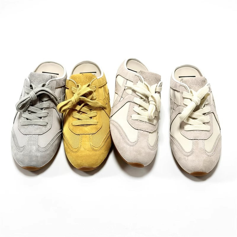 Damen Sneaker im lässigen Slipper-Stil mit atmungsaktivem Mesh und modischem Wildleder R&B