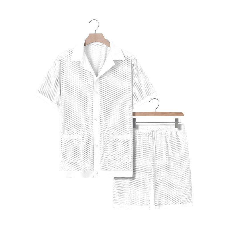 Damen luftiges Freizeitanzug-Set aus Mesh R&B