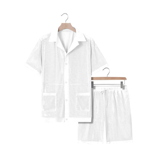 Damen luftiges Freizeitanzug-Set aus Mesh R&B
