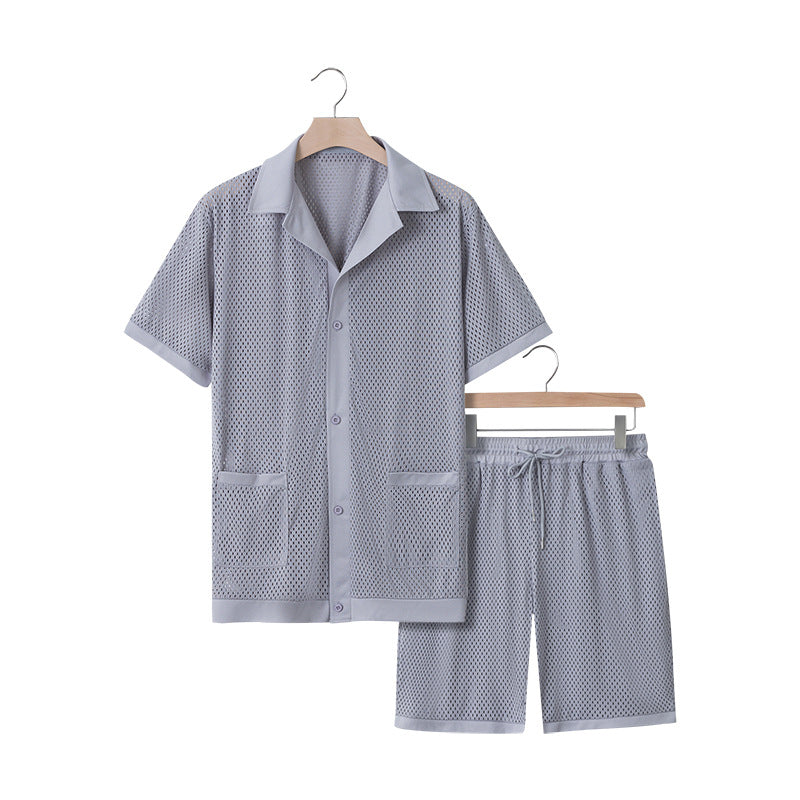 Damen luftiges Freizeitanzug-Set aus Mesh R&B