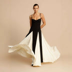 Damen Elegantes Abendkleid mit asymmetrischem Saum und feinen Rüschen R&B