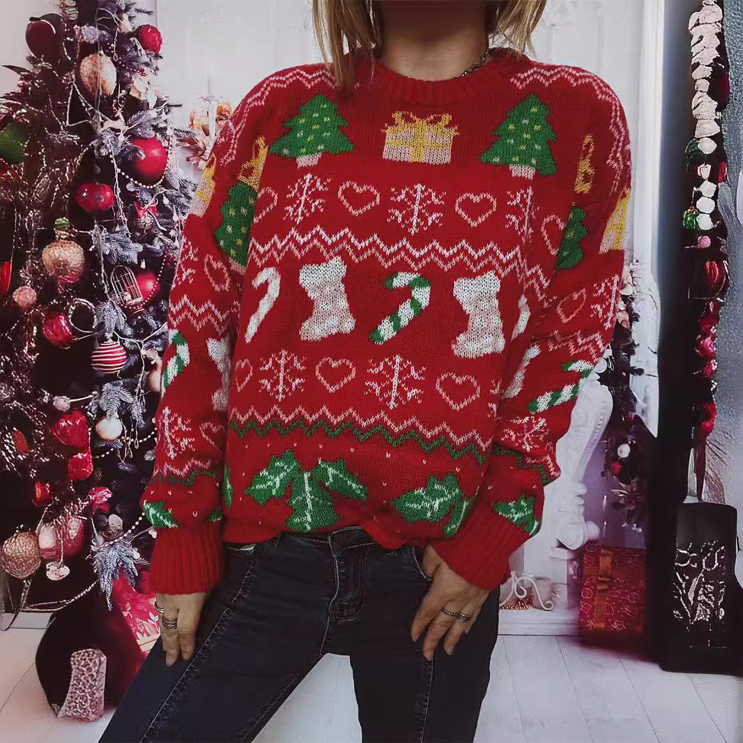 Damen Weihnachts-Pullover mit festlichem Weihnachtsdesign R&B