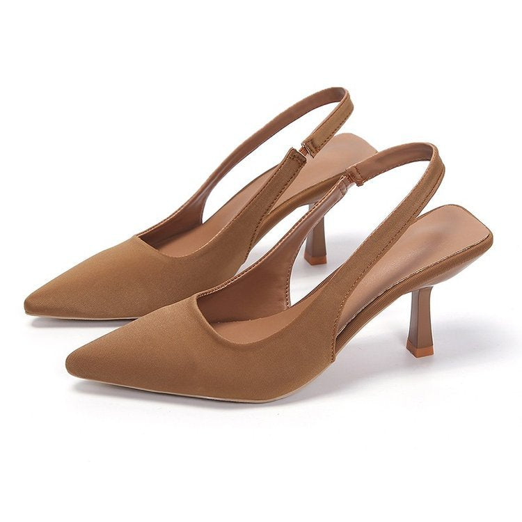 Damen Slingback-Pumps mit elegantem spitzem Design und modischem Absatz R&B