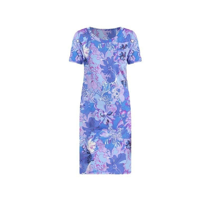 Damen Kurzarmkleid mit floralem Druck R&B