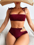 Damen Zwei-teiliger Bikini mit kreativem Cut-Out Details R&B