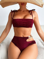 Damen Zwei-teiliger Bikini mit kreativem Cut-Out Details R&B