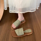 Damen komfortable Sandalen mit breitem Riemen und weichem Fußbett EB