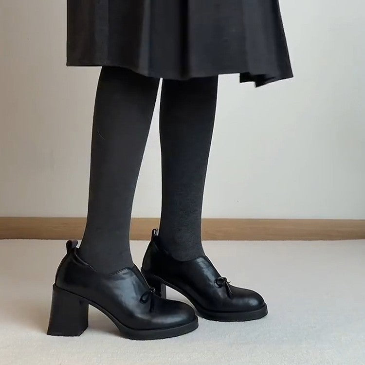Damen elegante Halbschuhe mit praktischem Schlupfdesign und dekorativem Schleifenakzent R&B