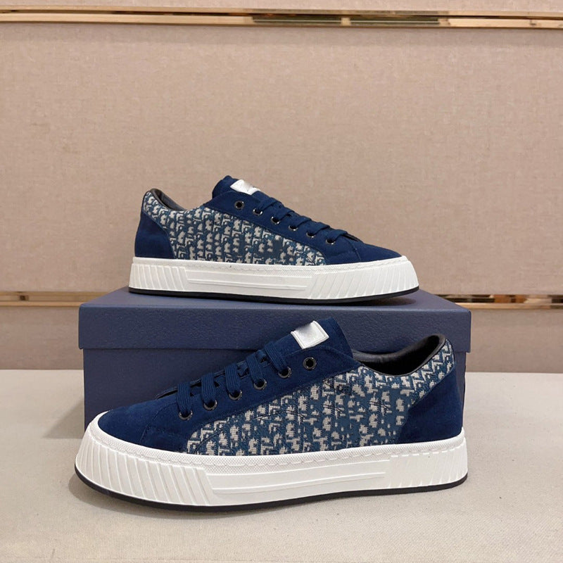 Damen modische Sneakers aus hochwertigem Wildleder mit eleganter Druckstruktur R&B