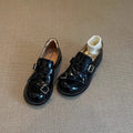 Damen Modische Slipper mit einzigartigem Schnallenverschluss und glänzender Oberfläche R&B
