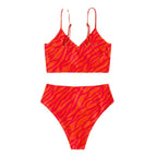 Damen Bikini-Set mit modernem Wickeldesign und hohem Beinausschnitt R&B