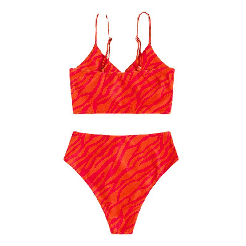 Damen Bikini-Set mit modernem Wickeldesign und hohem Beinausschnitt R&B
