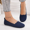 Damen Bequeme Slip-On Ballerinas mit wellenförmigem Design und elastischem Obermaterial R&B