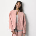 Damen lässige Oversized-Jacke mit hohem Kragen R&B