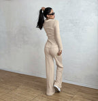 Damen Strickanzug im modernen Look mit eleganten Details R&B