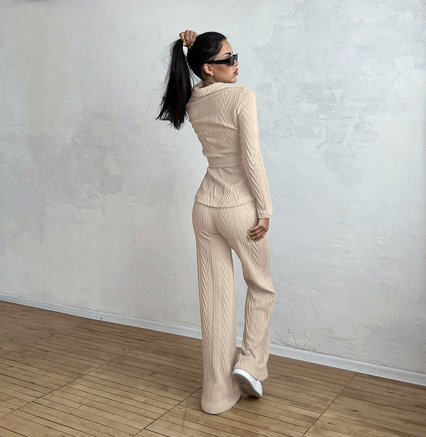 Damen Strickanzug im modernen Look mit eleganten Details R&B