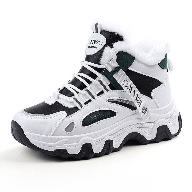 Damen modische Winter Sneakers mit kuscheligem Innenfutter und robustem Profil R&B